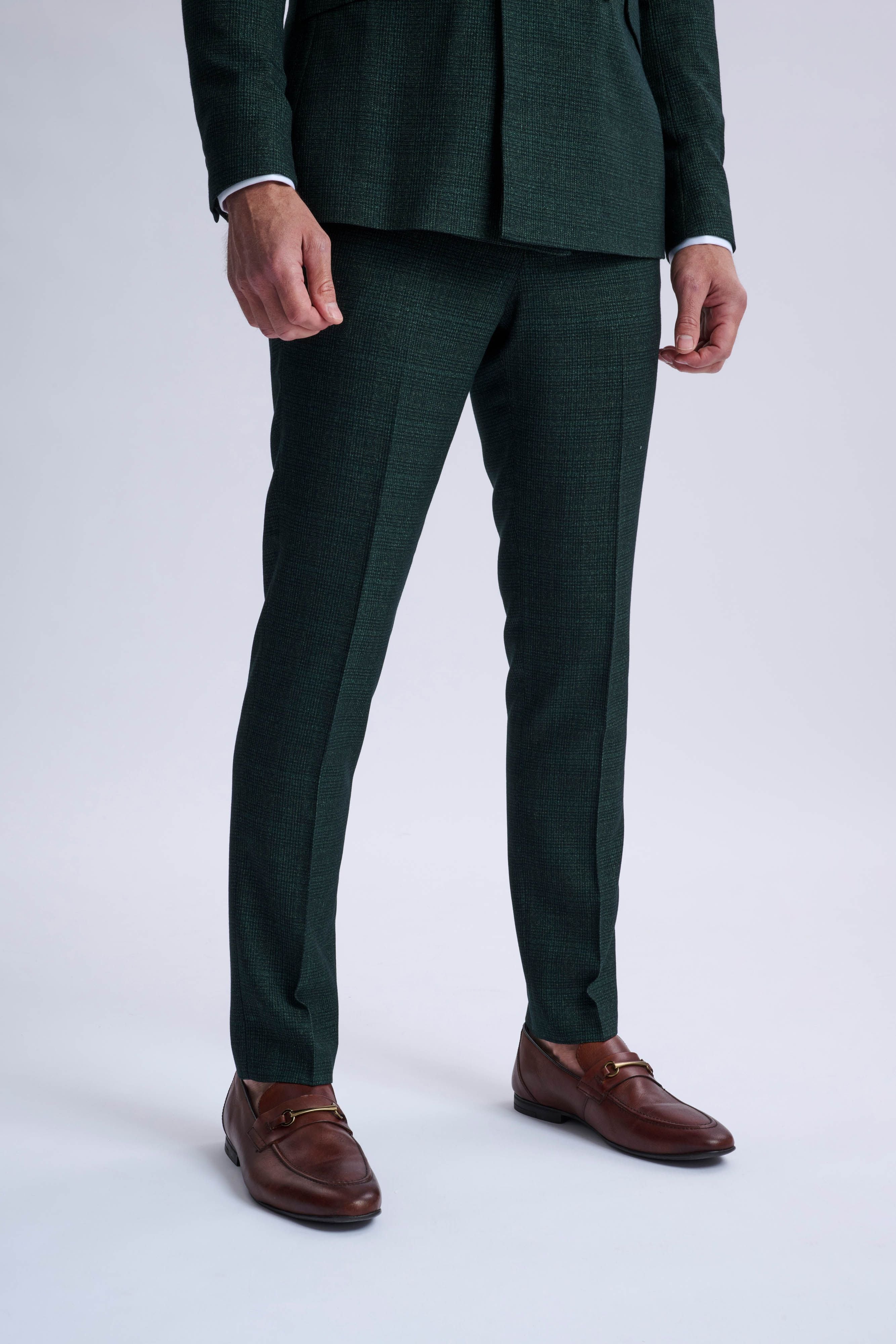 Caridi Olive Double Breasted Two Piece Suit