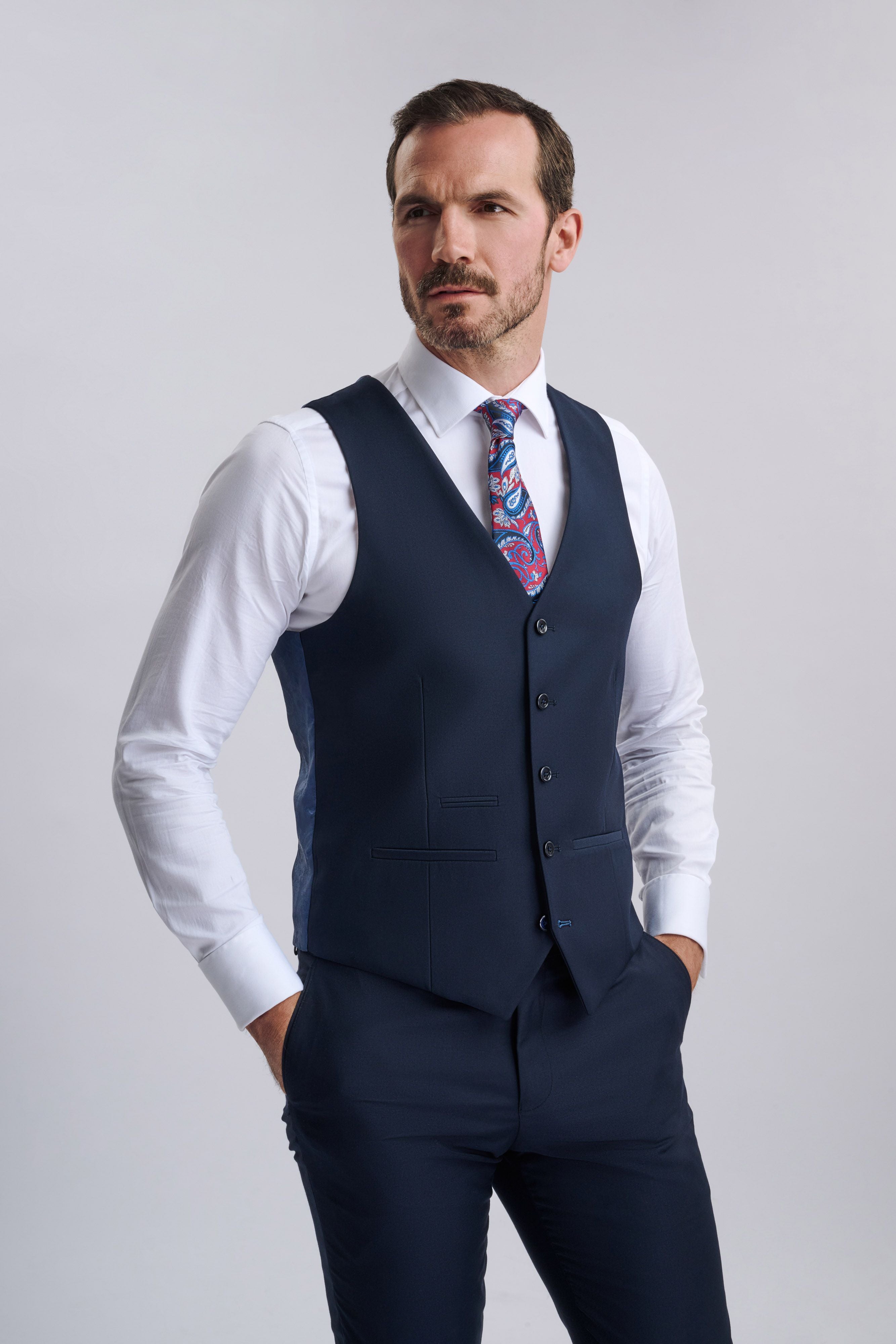 Parker Navy Three Piece Suit