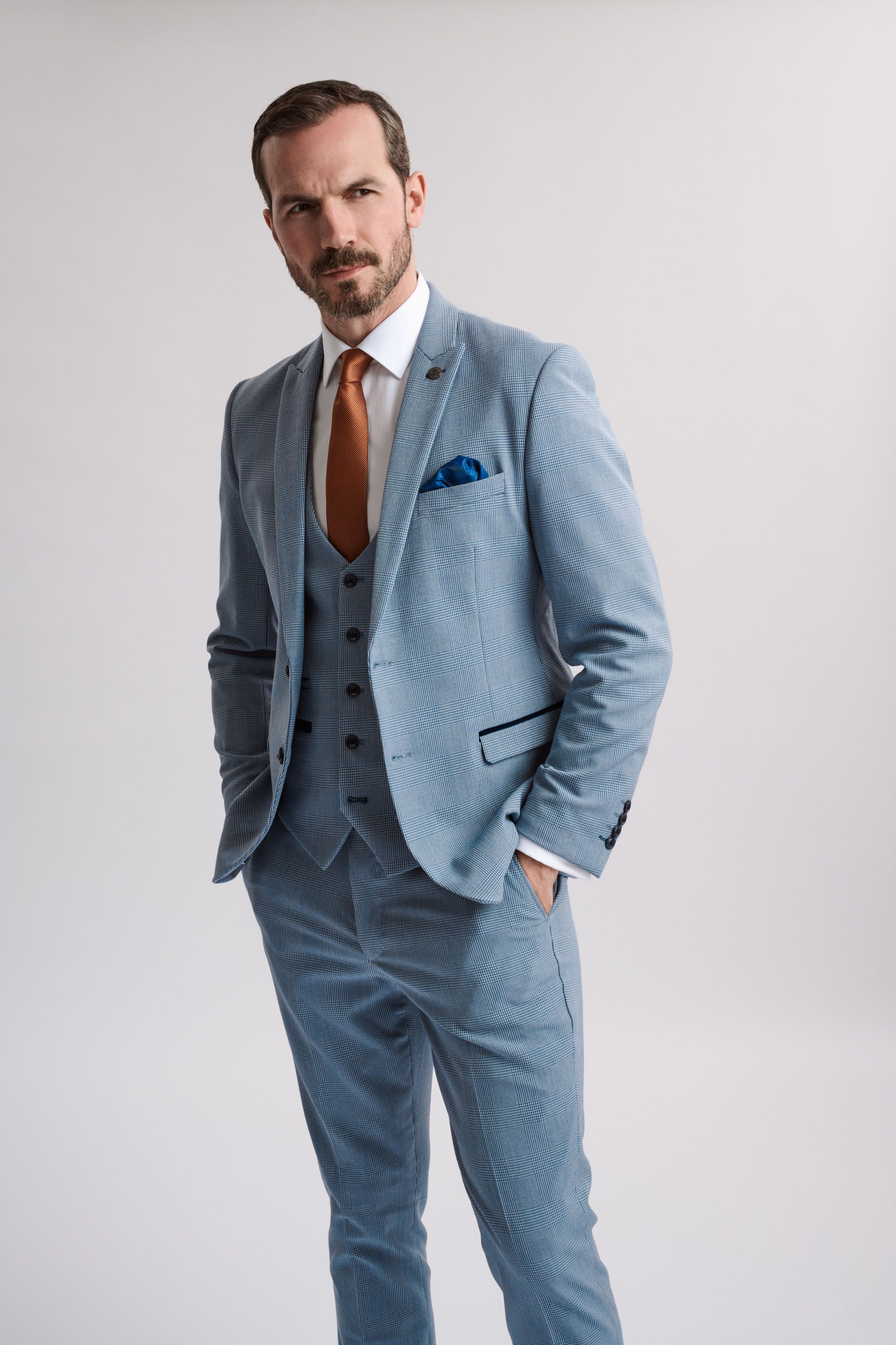Bromley Sky 3 Piece Suit