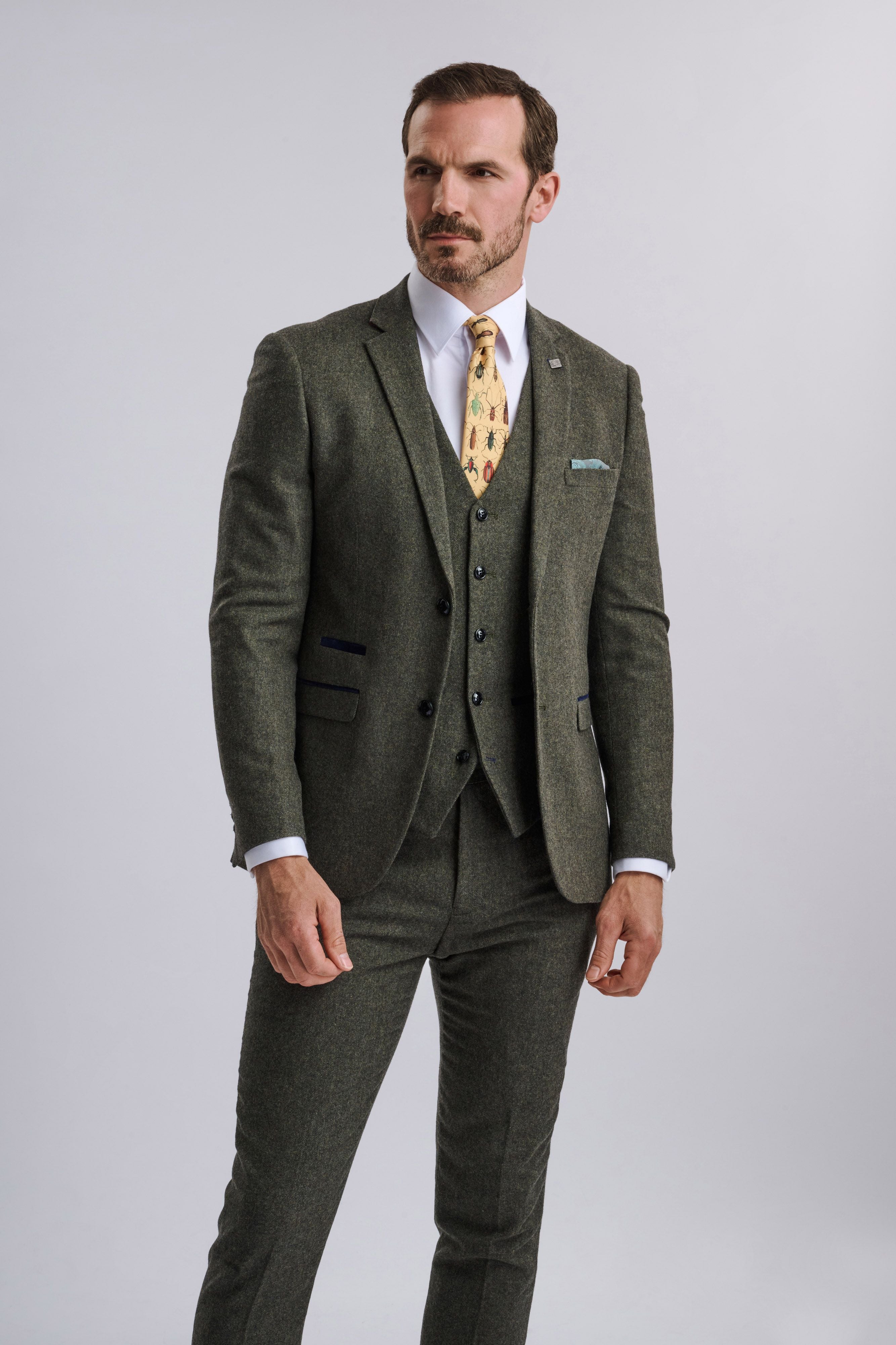Oscar Green Tweed Three Piece Suit