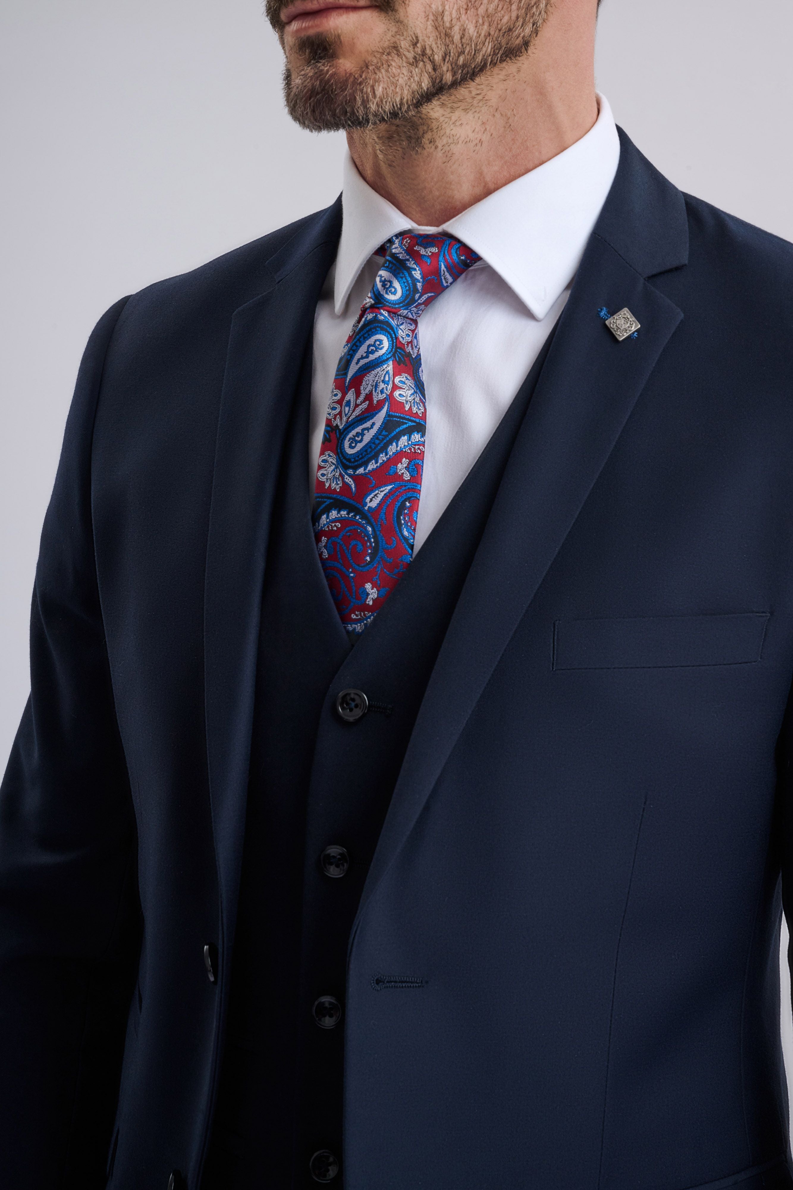 Parker Navy Three Piece Suit