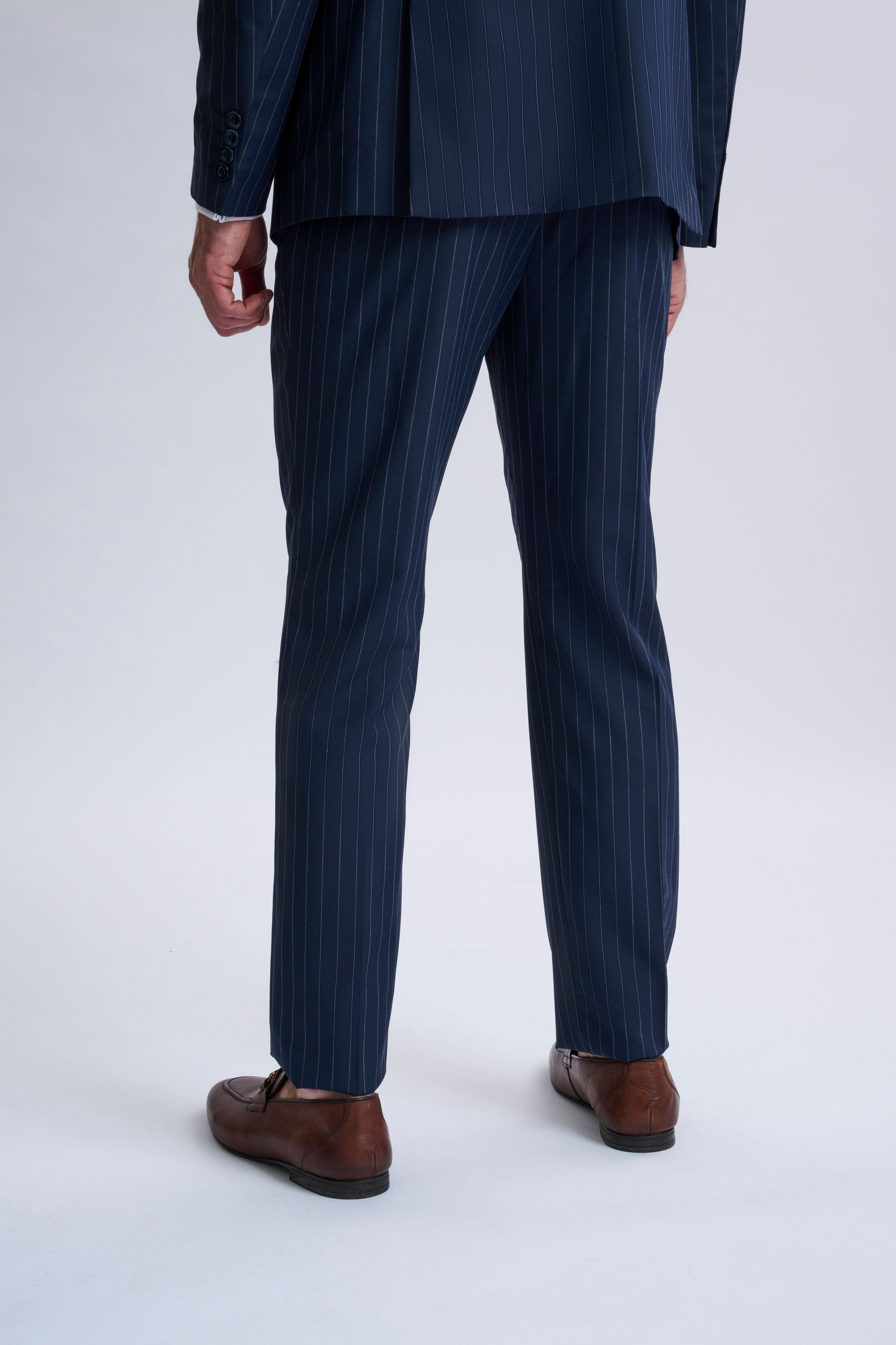 Amedeo 3-Piece Navy Pinstripe Suit