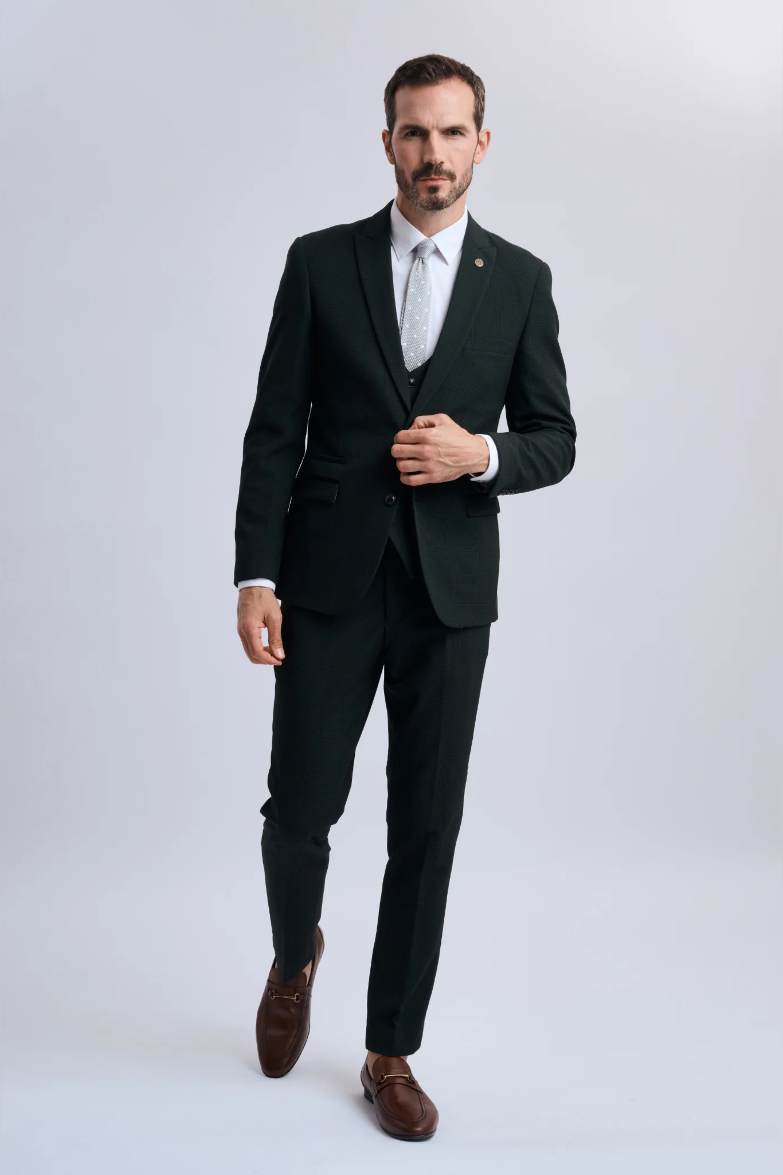 Bromley Olive Three Piece Suit