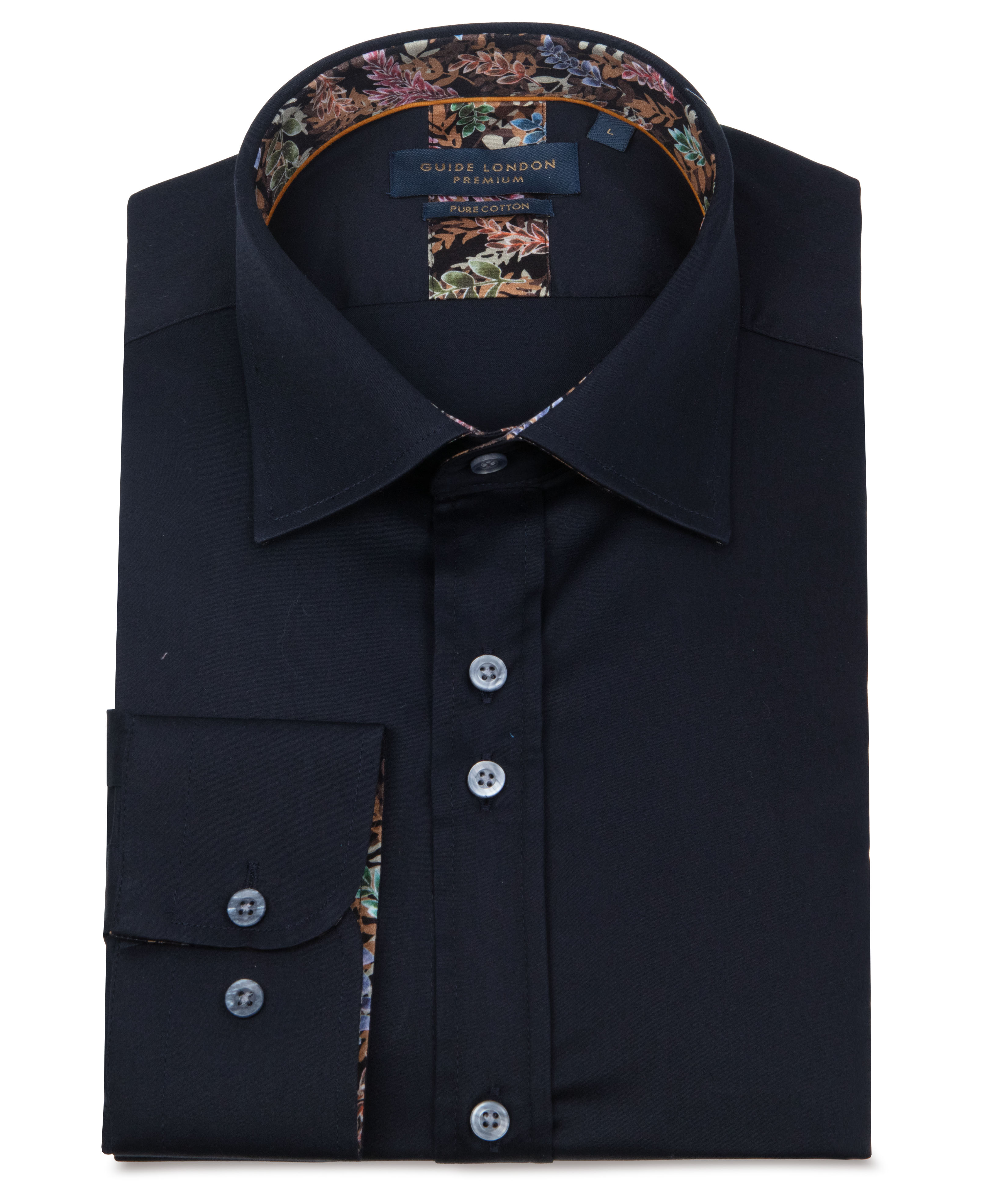 Long Sleeve Cotton Navy Shirt