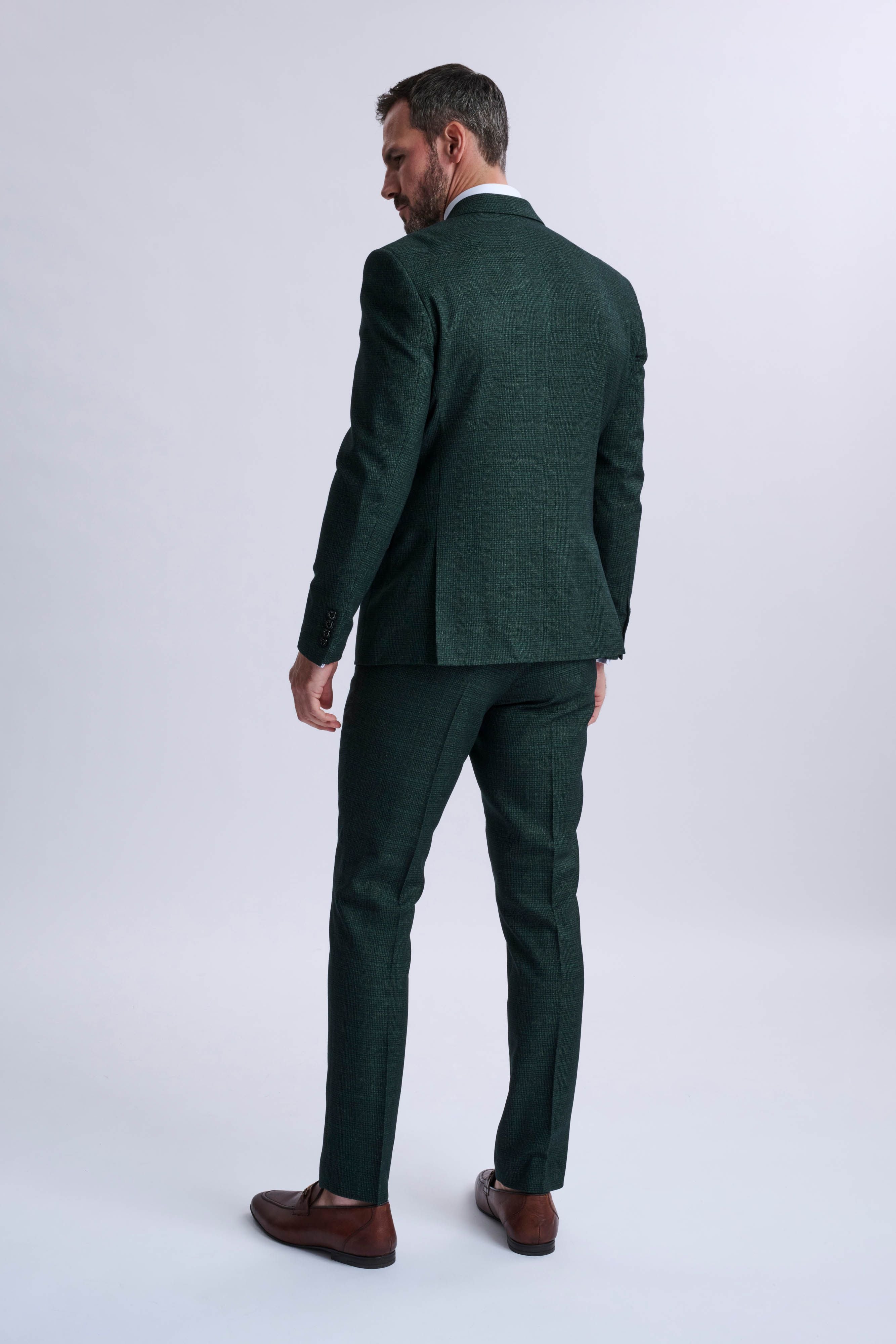Caridi Olive Double Breasted Two Piece Suit
