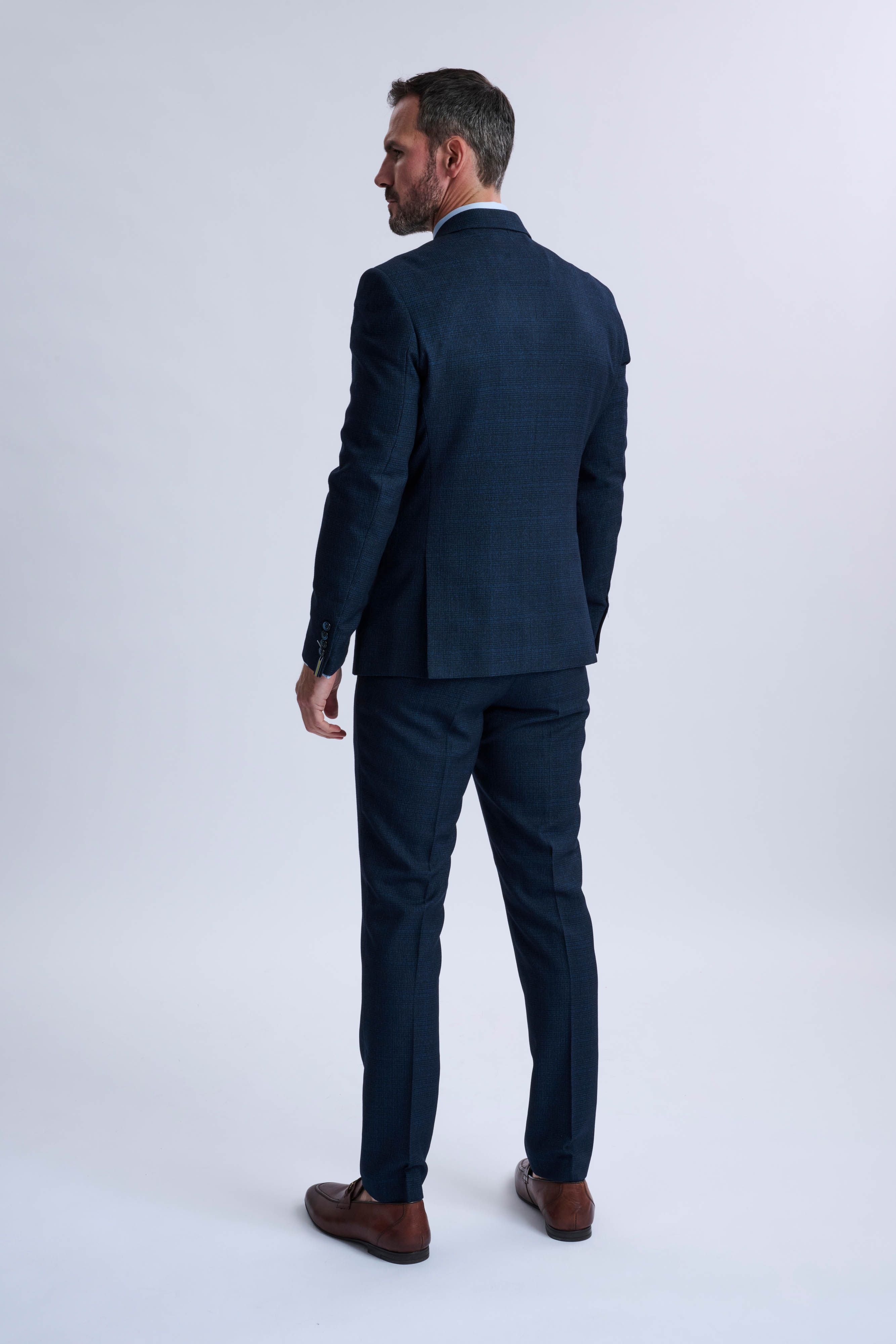 Caridi Navy Double Breasted Two Piece Suit