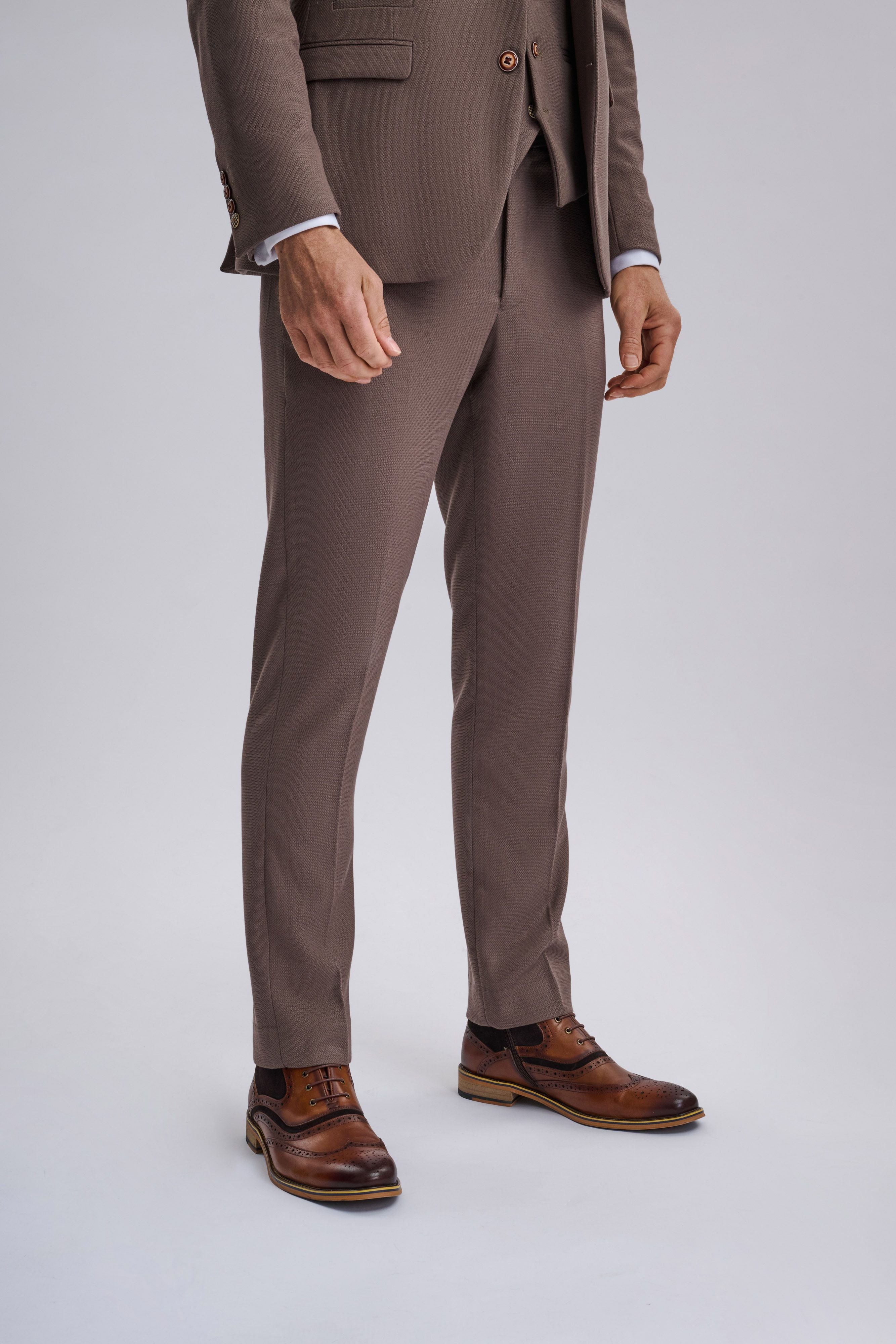 HM5 - Tan Tailored Three Piece Suit