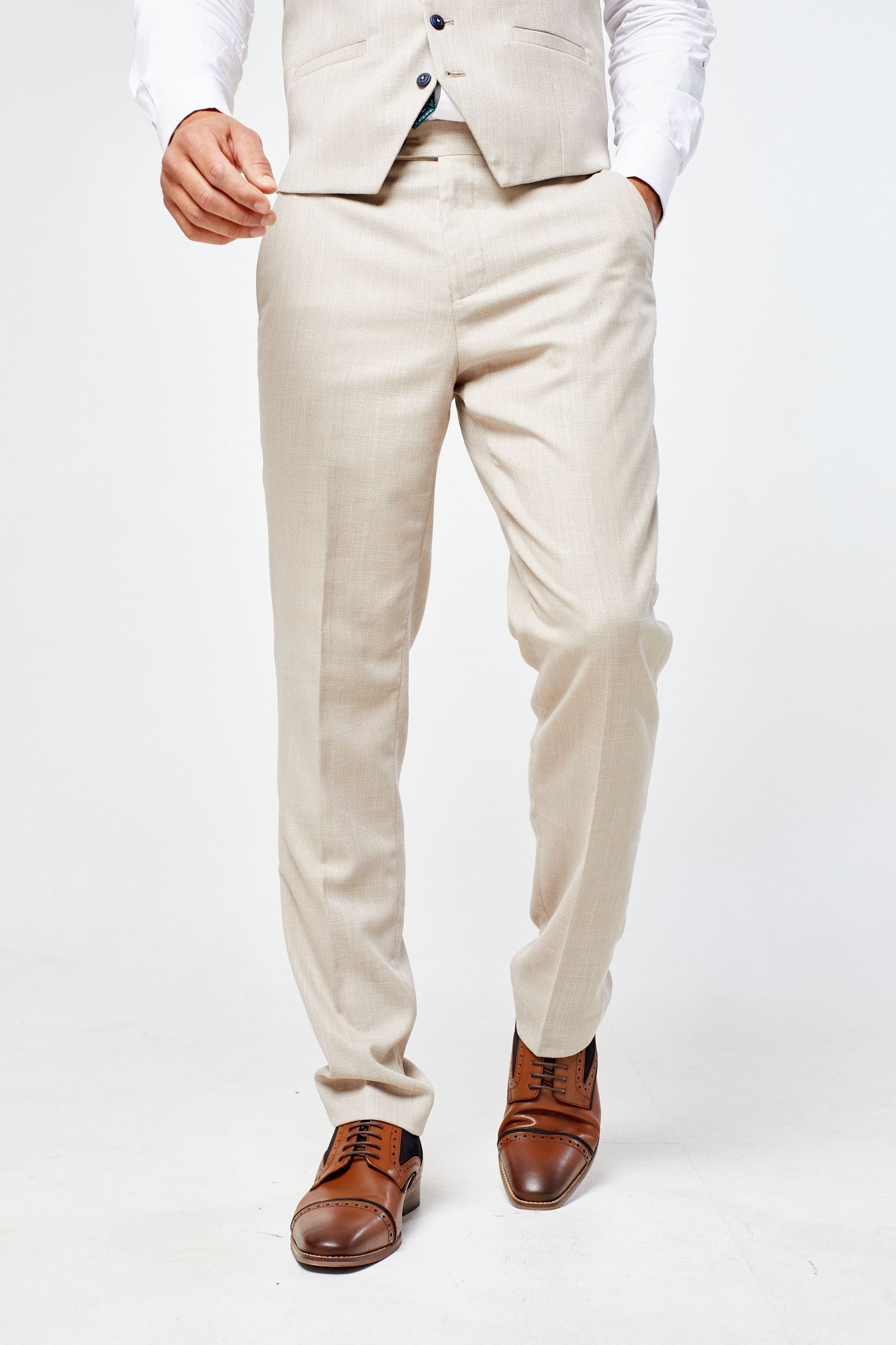Miami Beige Three Piece Suit