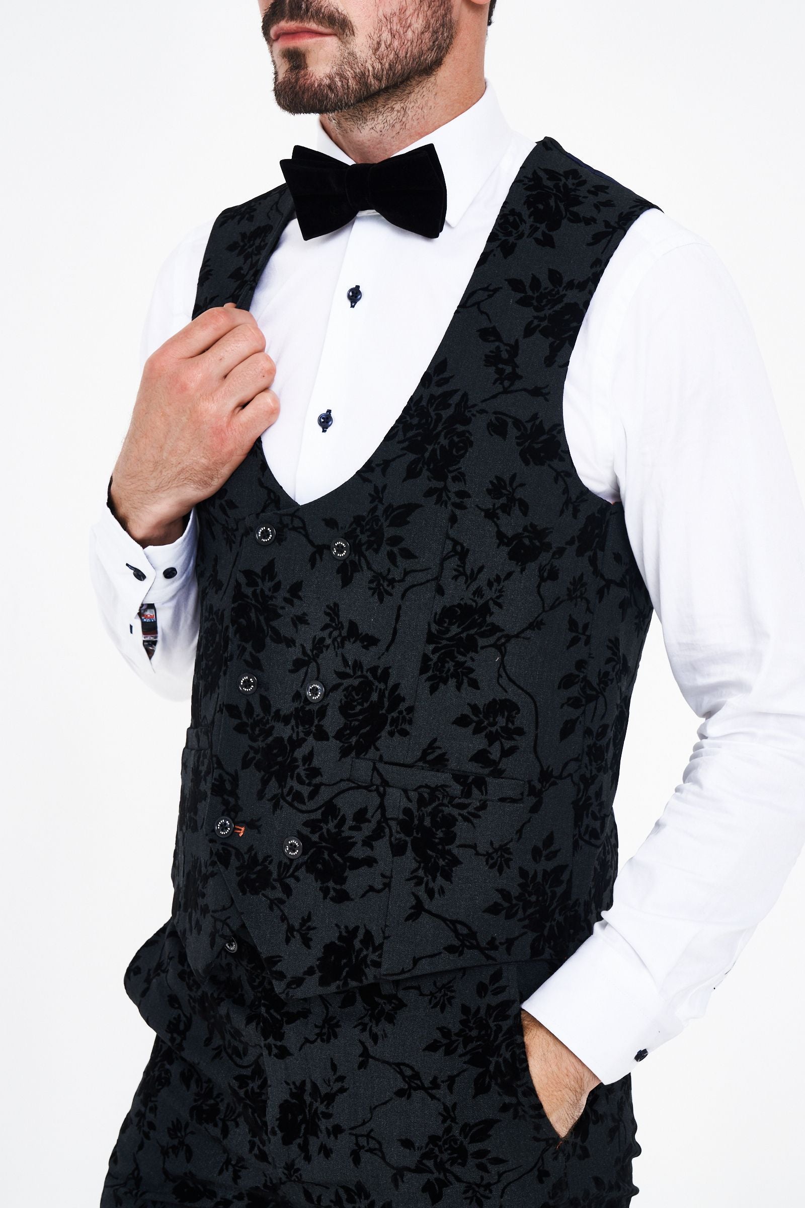 House of Cavani Georgi Floral Three Piece Suit