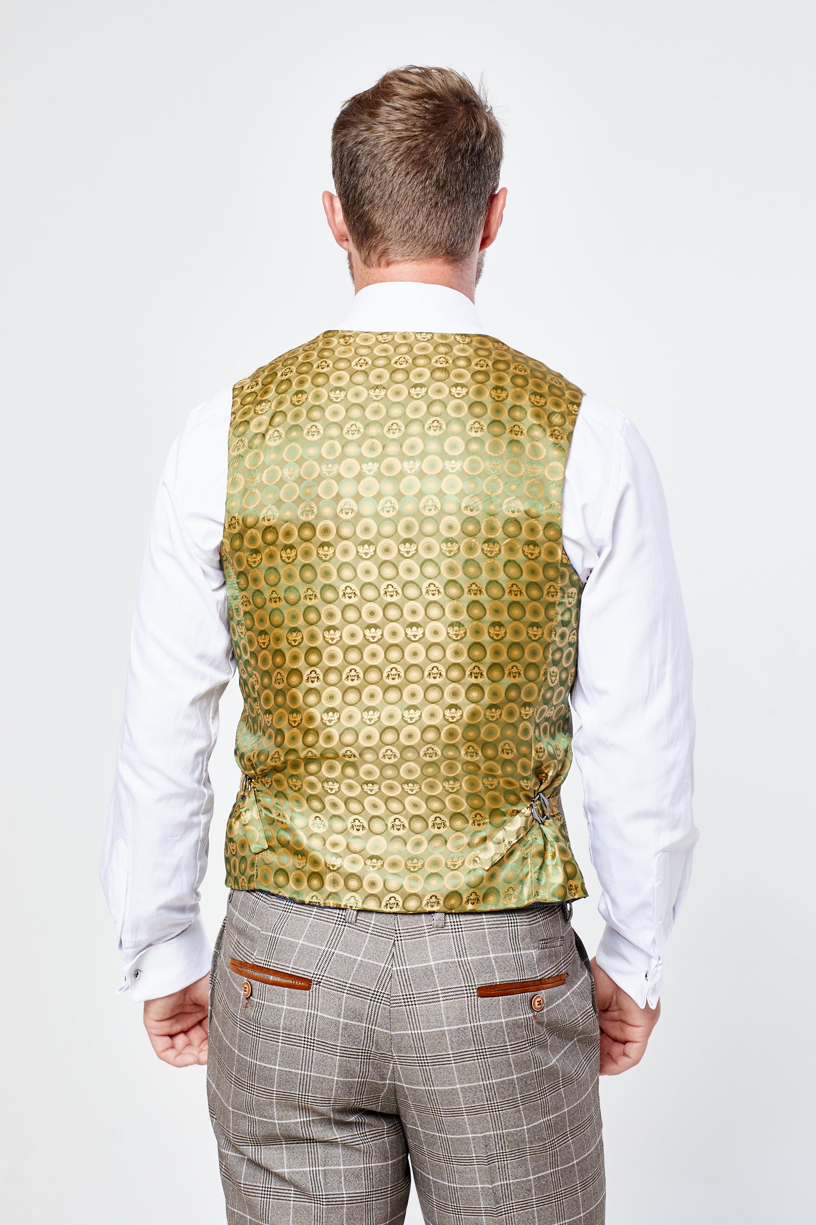 Ray - Tan Check Three Piece Suit