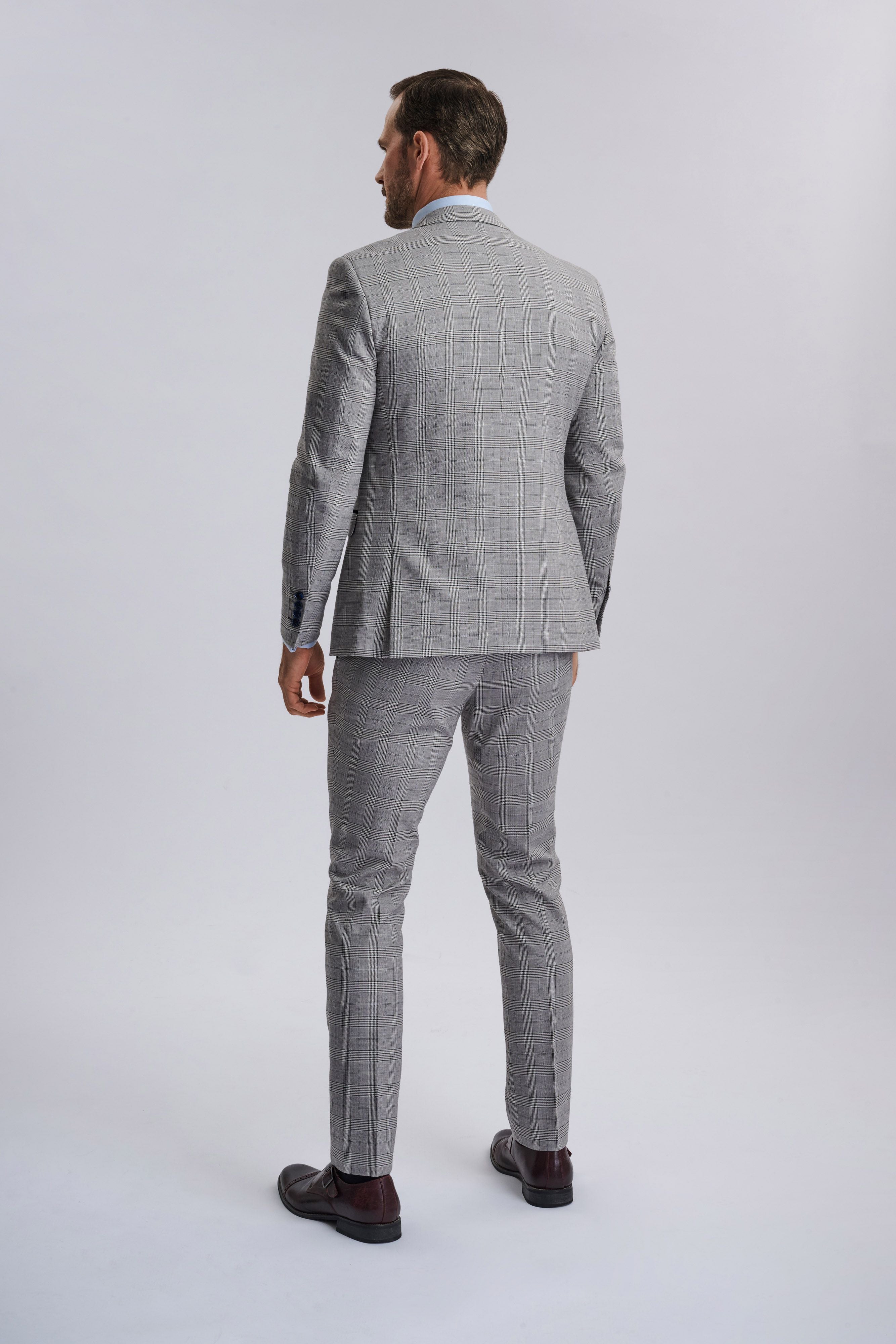 Hugo Grey Check Three Piece Suit