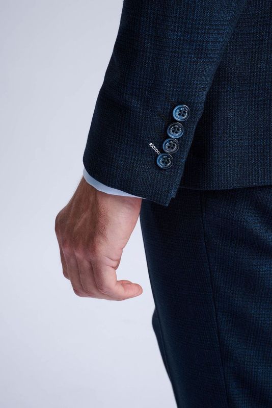 Caridi Navy Double Breasted Two Piece Suit