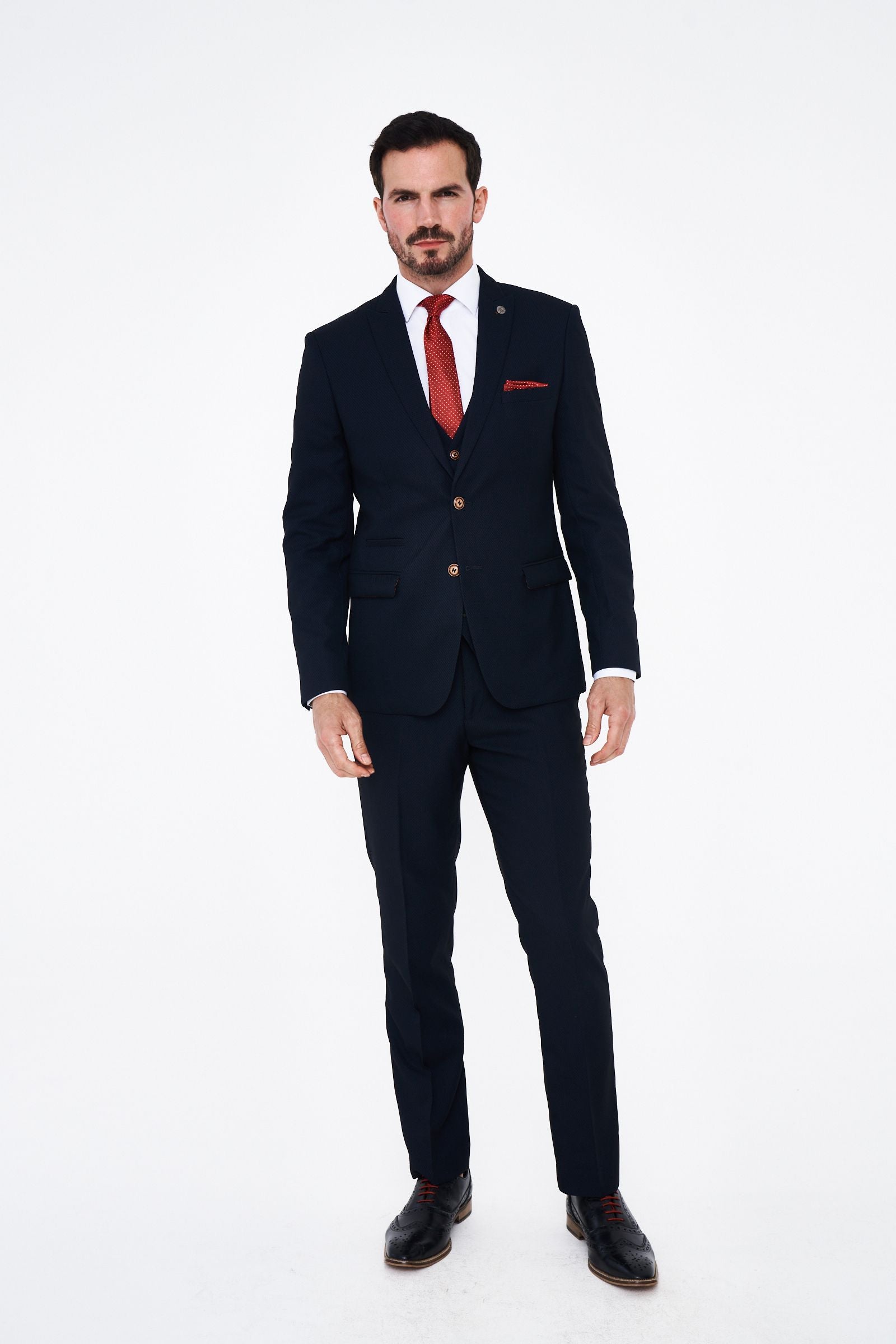 Marc Darcy Max Navy Three Piece Suit
