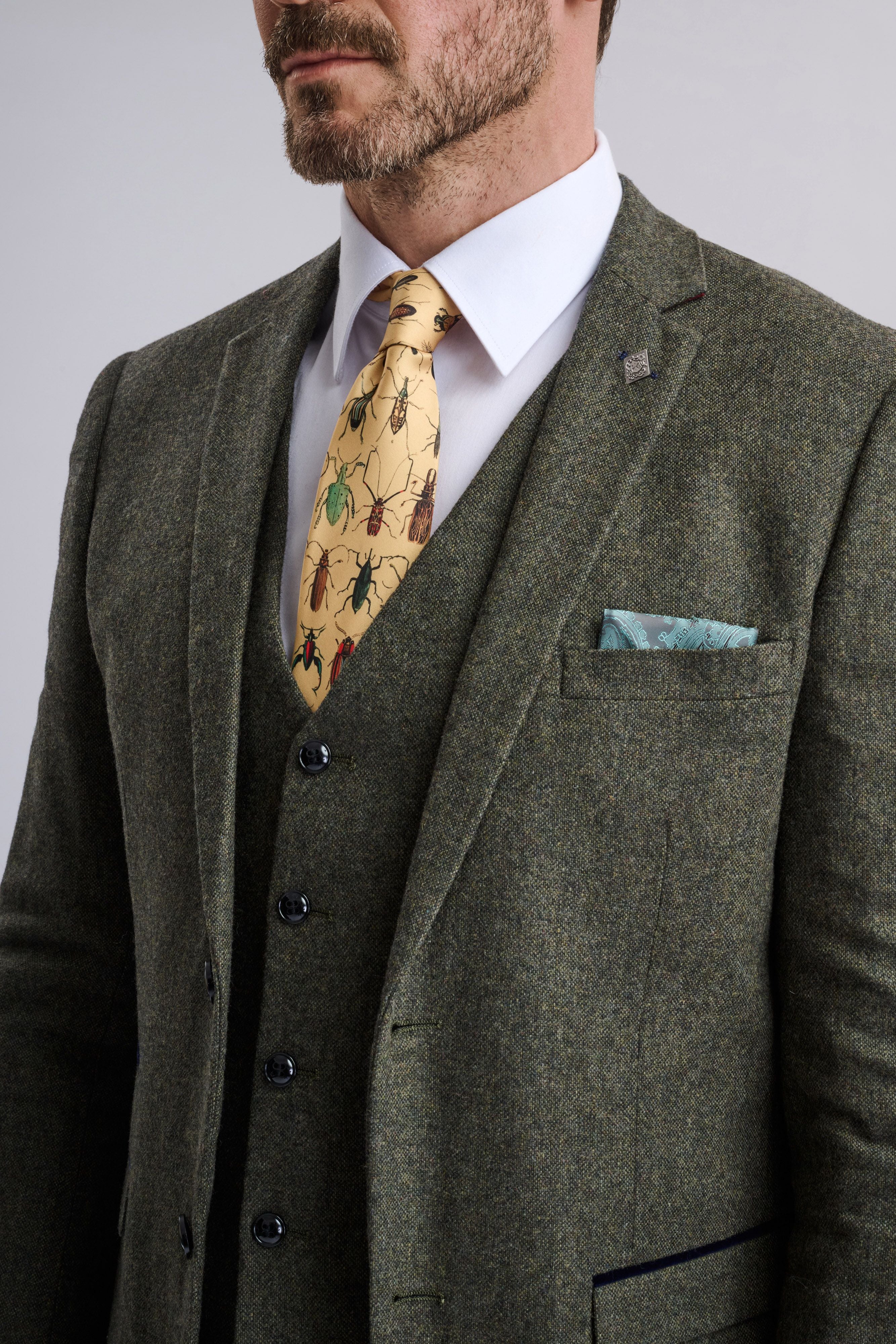 Oscar Green Tweed Three Piece Suit