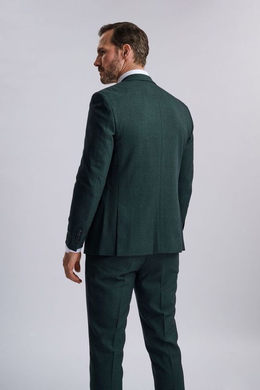 Regent Olive Check Three Piece Suit