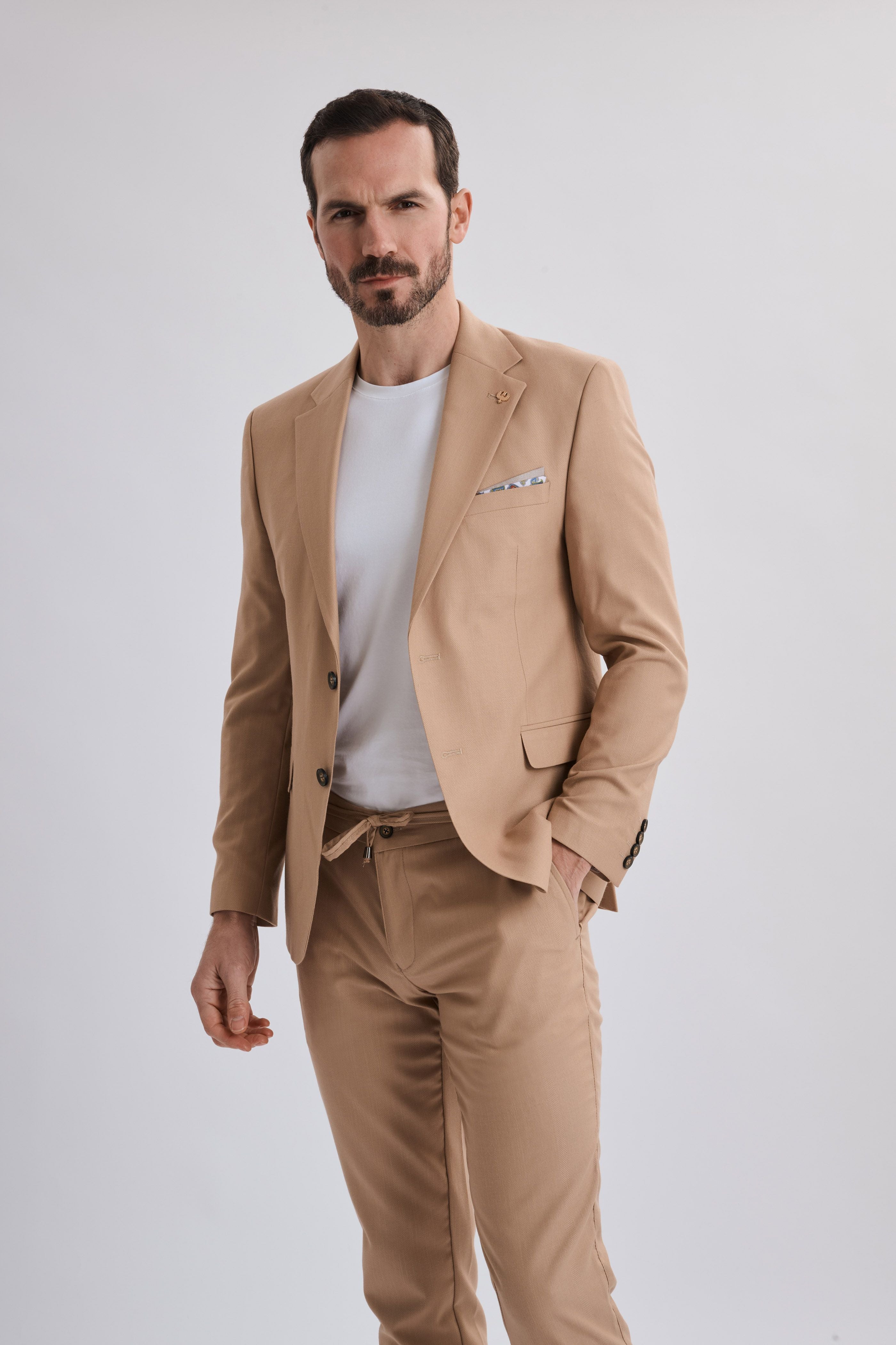 Dario Camel Two Piece Suit