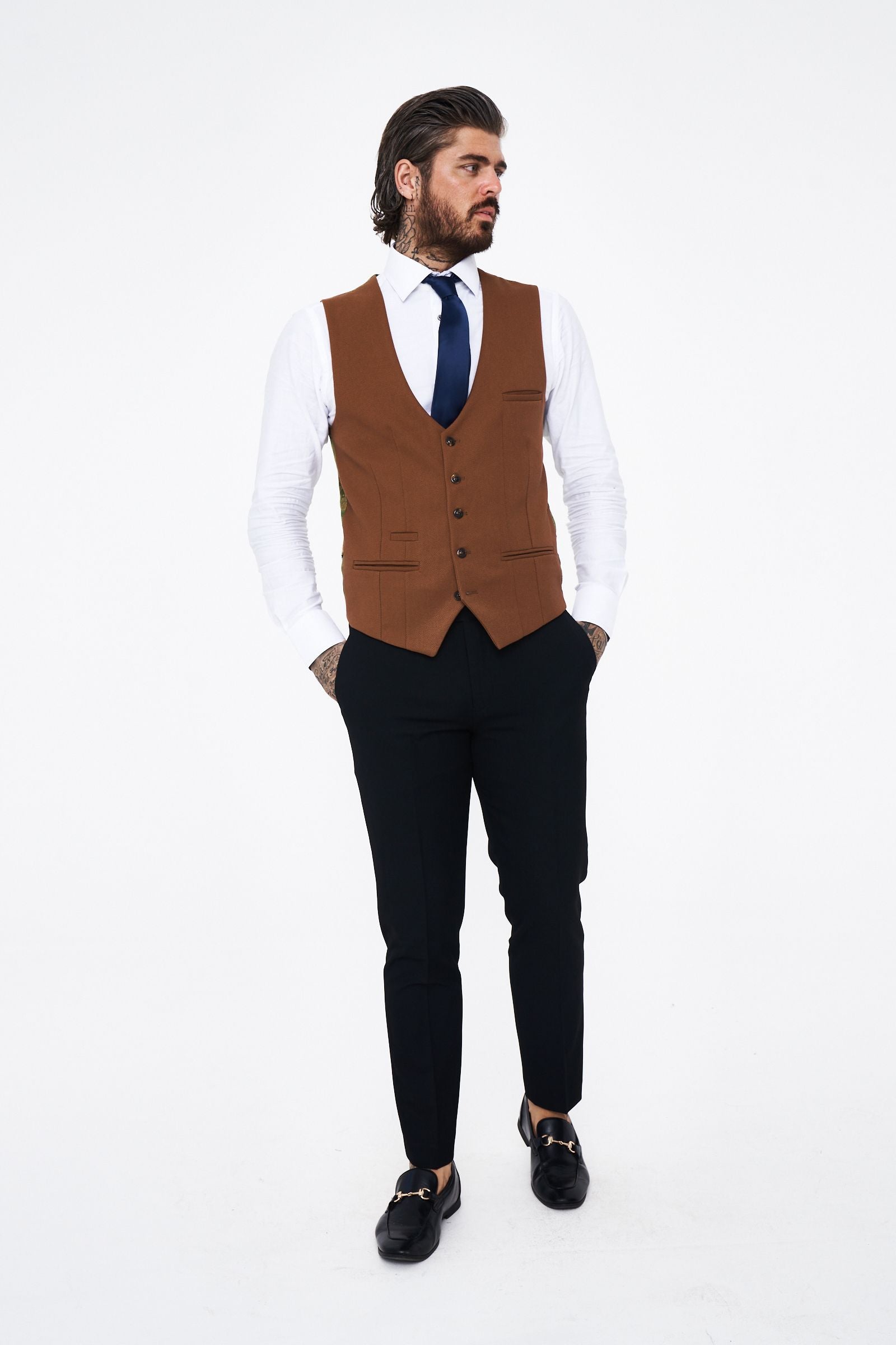 Kelvin - Tan Single Breasted Waistcoat