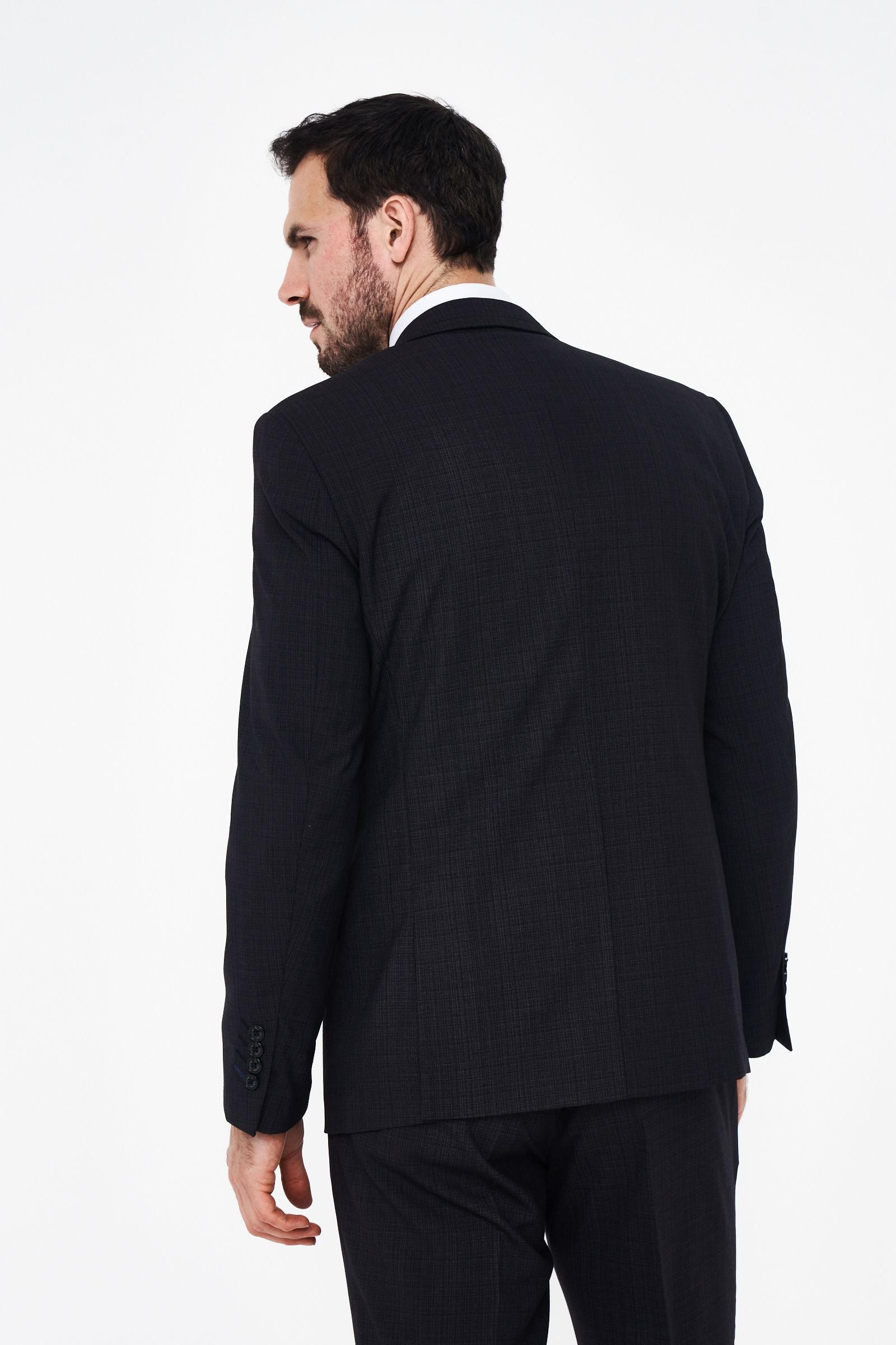 House of Cavani Seeba Graphite Regular Three Piece Suit