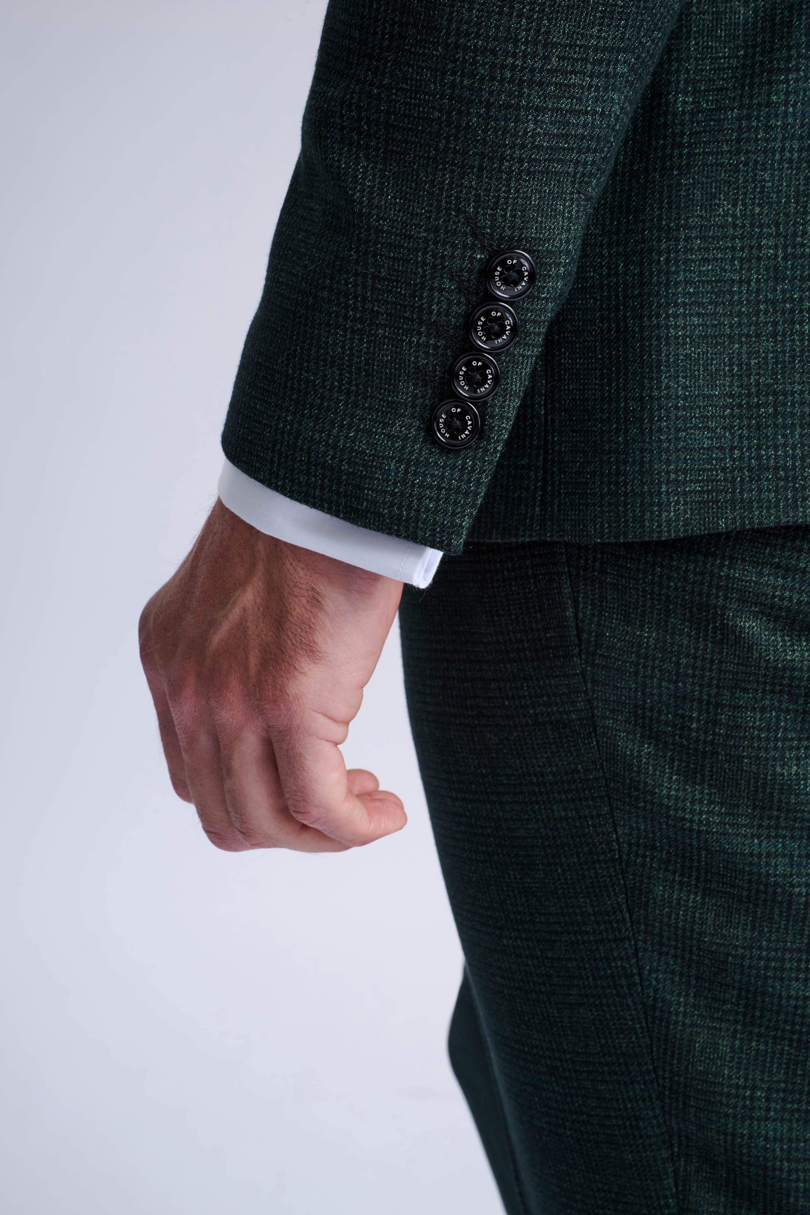 Caridi Olive Double Breasted Two Piece Suit