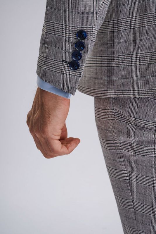 Hugo Grey Check Three Piece Suit