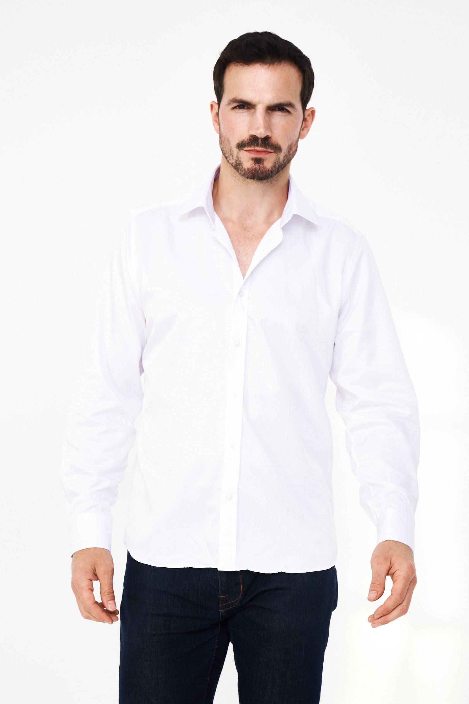 Roso Single Cuff White Shirt