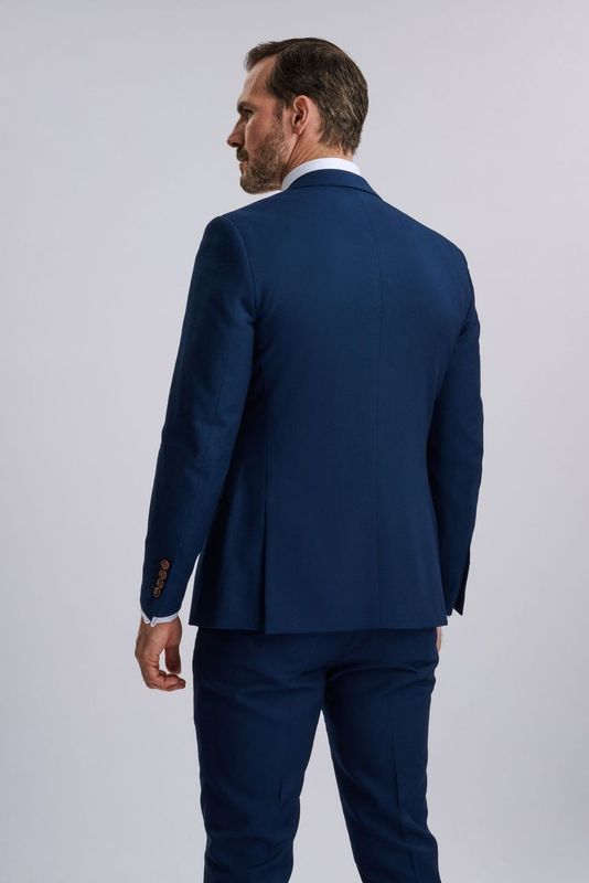 Mayfair Blue Textured Three Piece Suit