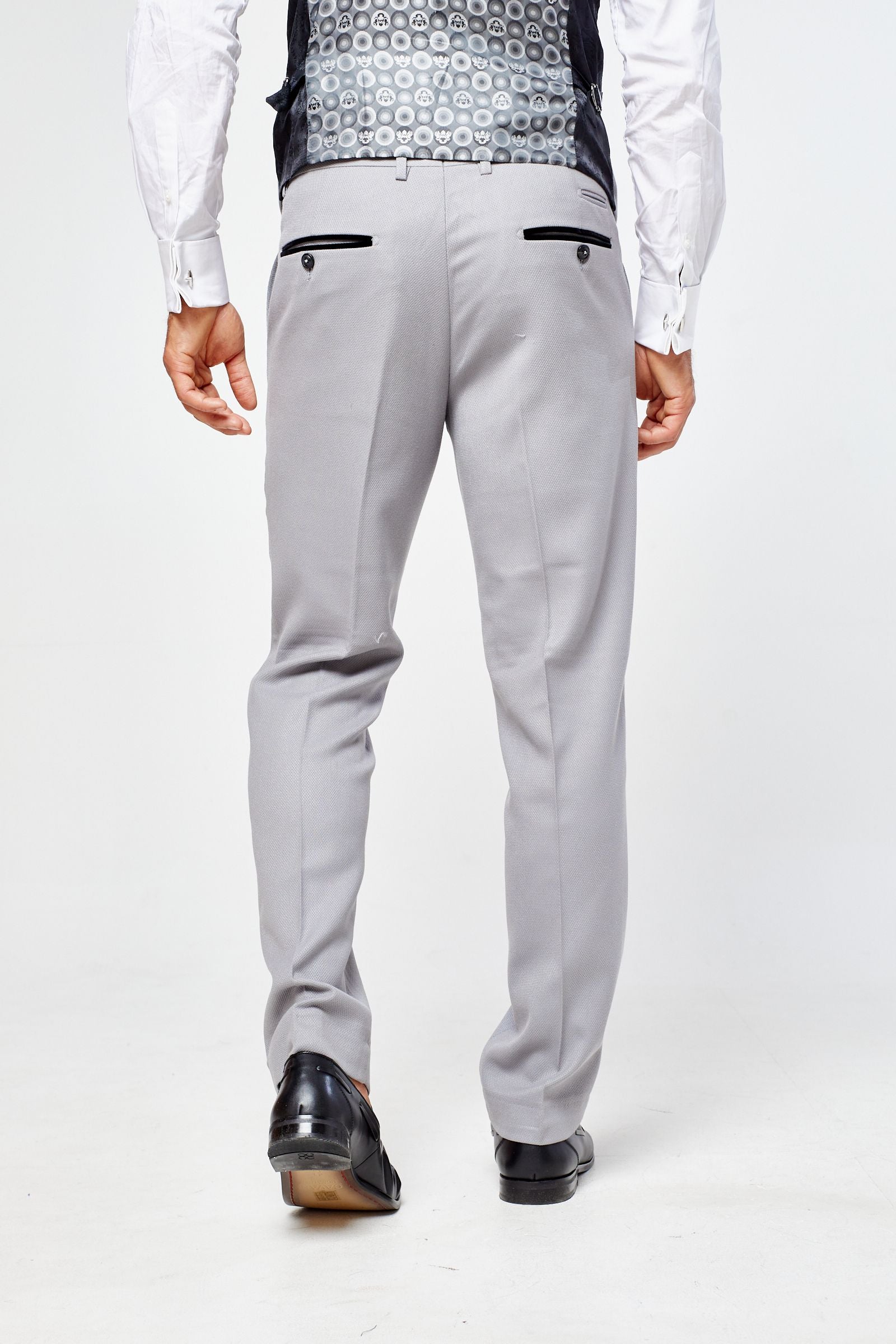 Edwin Silver Grey Notch Lapel Three Piece Suit