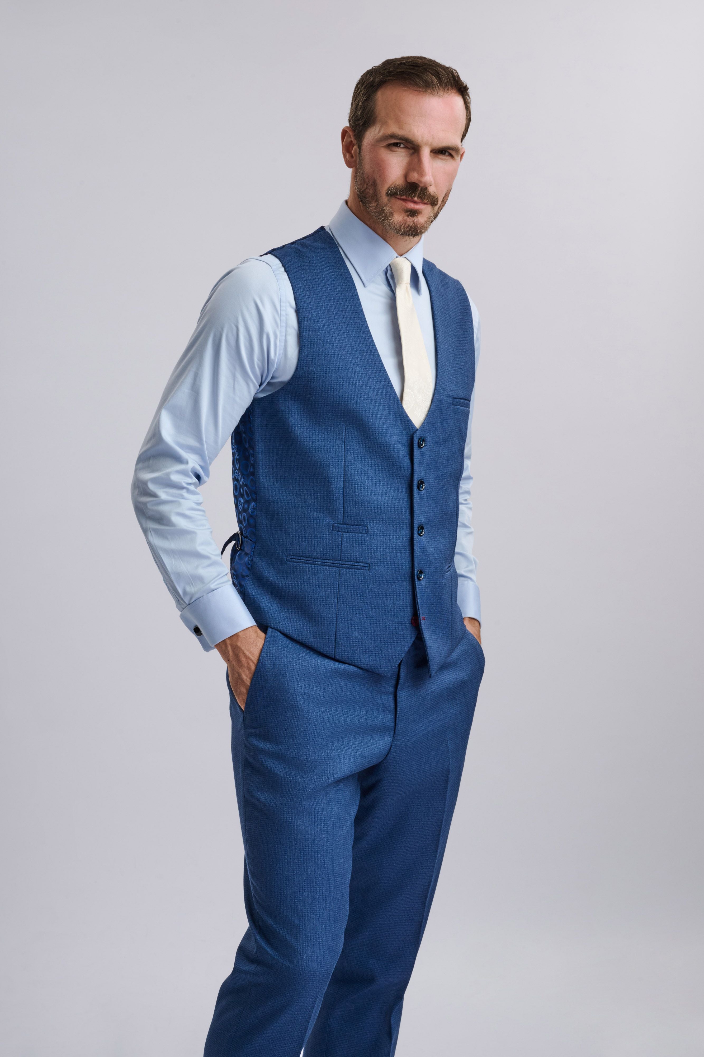 Ashley Navy Blue Three-Piece Suit