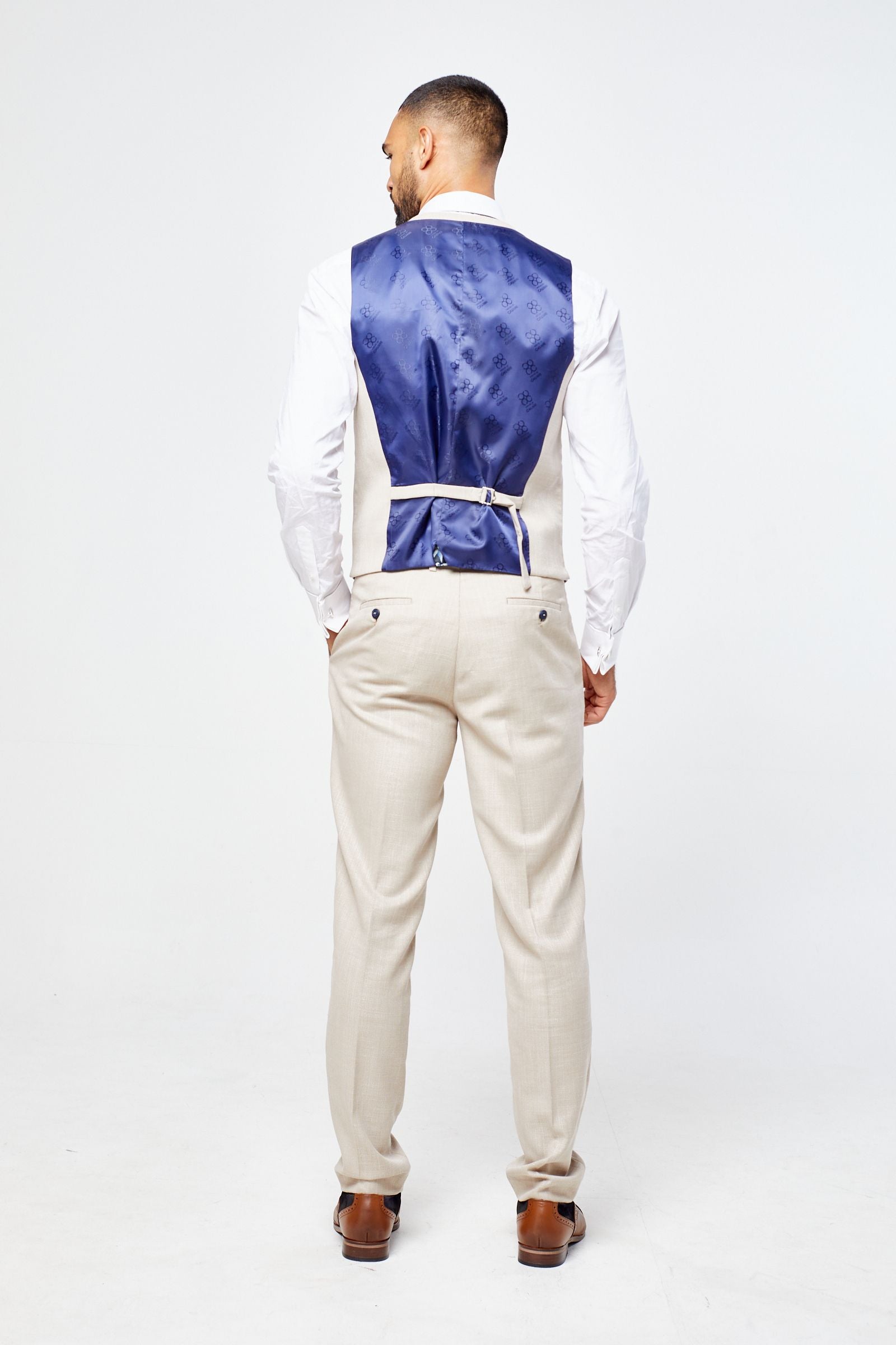 Miami Beige Three Piece Suit